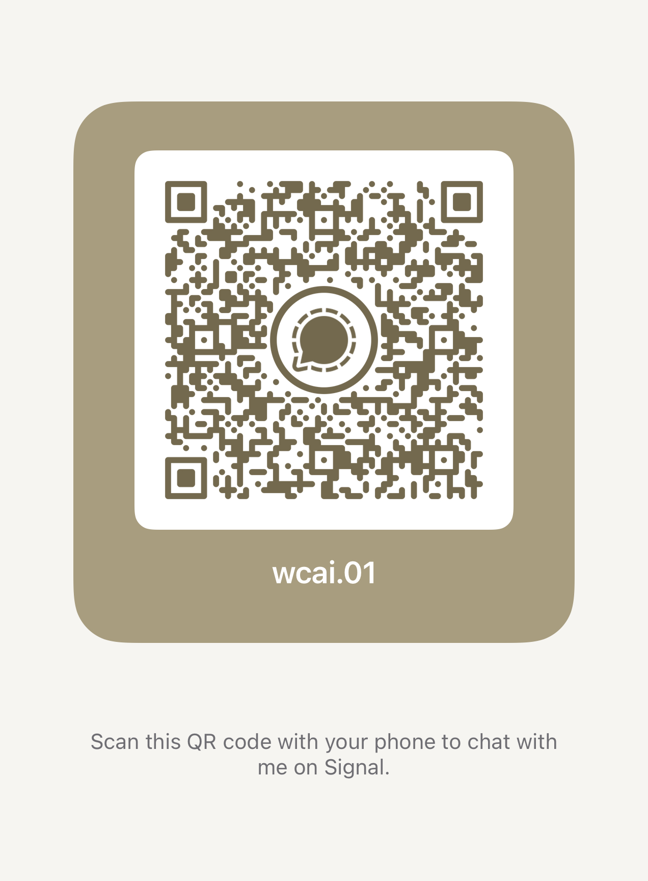 Signal QR code for teramoby